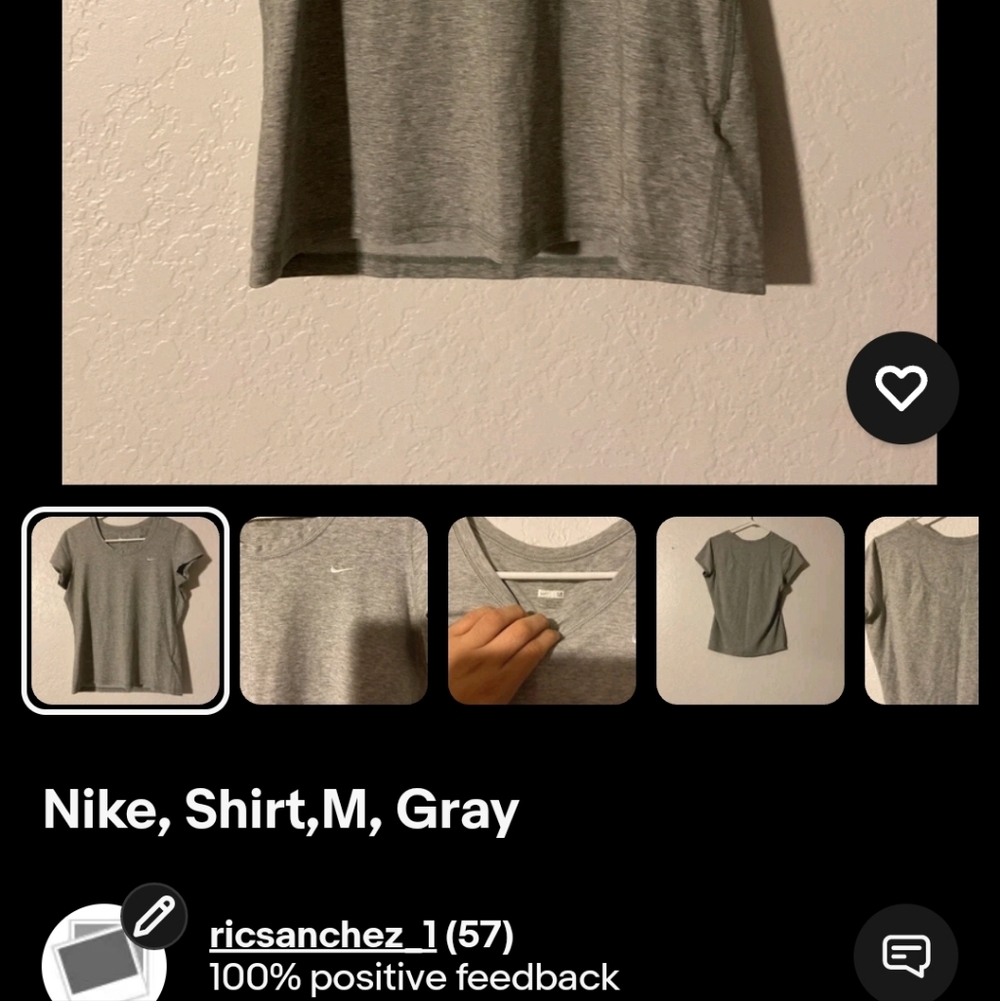 Gray Nike T-Shirt M